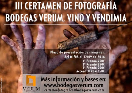 III Certamen Nacional de Fotografía Bodegas Verum, Vino y Vendimia